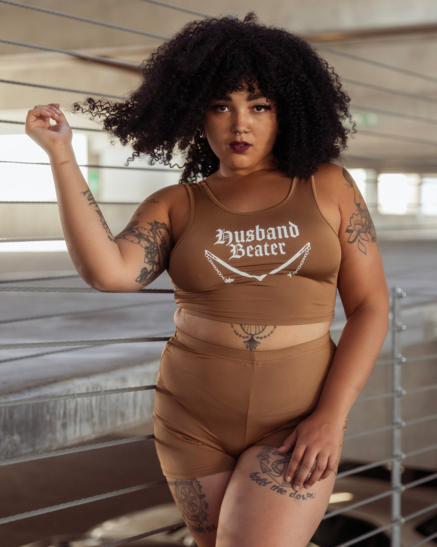 Husband Beater Crop Tank