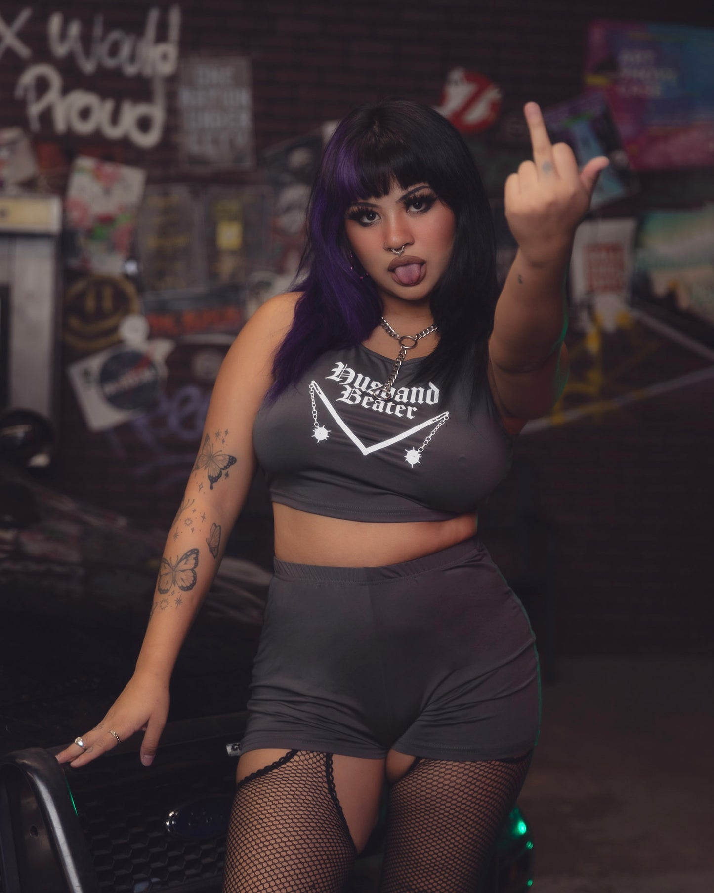 Husband Beater Crop Tank