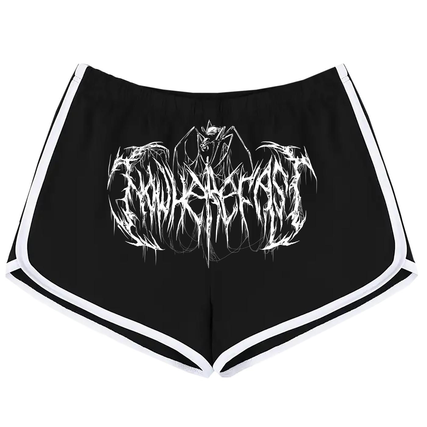 Metal Logo - Black & White Booty Shorts