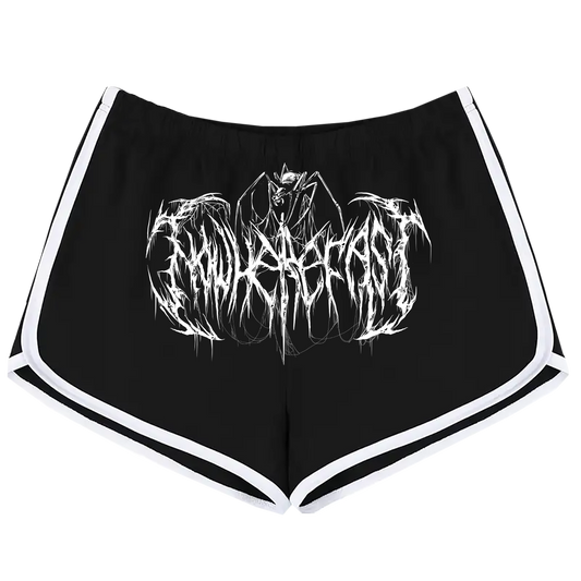 Metal Logo - Black & White Booty Shorts