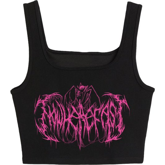 Metal Logo - Black & Hot Pink Tank