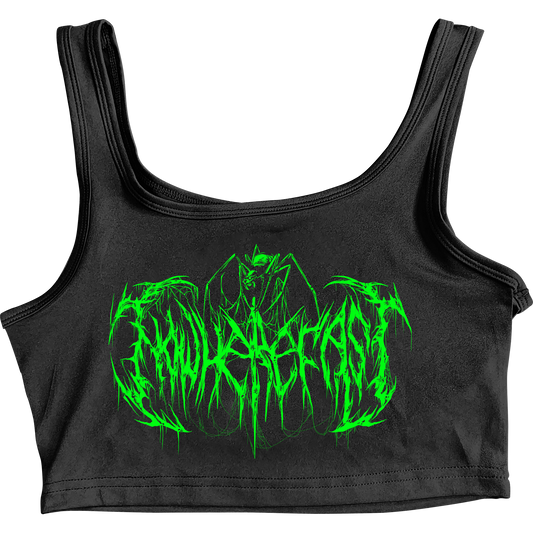 Metal Logo - Black & Lime Green Tank