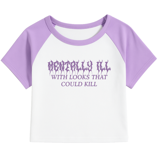 MENTALLY ILL - Lavender Raglan