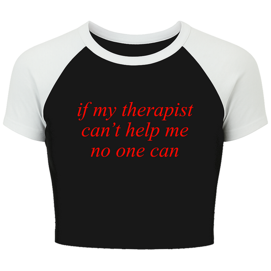 Therapist Black & White Raglan