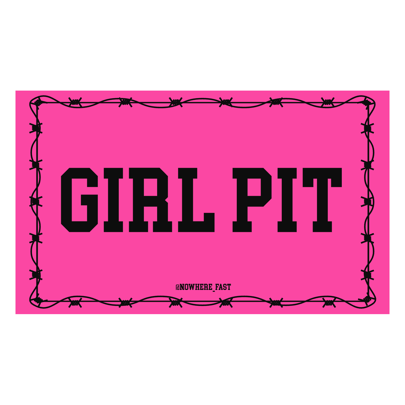 GIRL PIT FLAG 36x24"